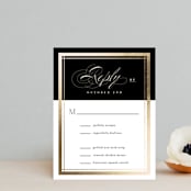 "Formal" - RSVP Cards in Onyx by Jessica Williams - Front
