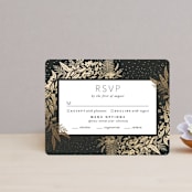 "Gather" - RSVP Cards in Ebony by Leah Bisch - Front
