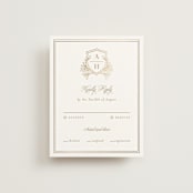 "Chic Monogram" - RSVP Cards in Porcelain by Mansi Verma - Front