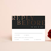 "Finley" - RSVP Cards in Graphite by Kristie Kern - Front