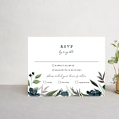 "Soft Greenery" - RSVP Cards in Twilight by Susan Moyal - Front