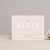 "Lovely Day" - RSVP Cards in Rose Quartz by Leah Bisch - Front