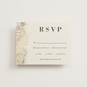 "Elegant Henna" - RSVP Cards in Champagne by Oma N. Ramkhelawan - Front