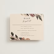"Sunset Florals" - RSVP Cards in Copper by Susan Moyal - Front