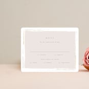 "Minimalista" - RSVP Cards in Creme by Kristie Kern - Front