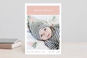 "Stacked" - Birth Announcements in Petal by Snow and Ivy - Front