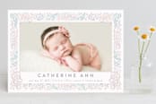 "Secret Garden" - Birth Announcements in Strawberry by Ana de Sousa - Front