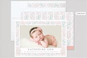 "Secret Garden" - Birth Announcements in Strawberry by Ana de Sousa - Assembled