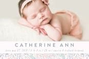 "Secret Garden" - Birth Announcements in Strawberry by Ana de Sousa - Close-Up