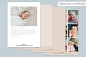 "Elegant Collage" - Birth Announcements in Ink by Ana Sharpe - Back of Card