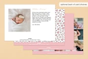 "Baby Stats" - Birth Announcements in Midnight by Christina Novak - Back of Card