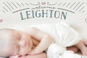 "Baby Stats" - Birth Announcements in Midnight by Christina Novak - Close-Up