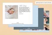 "Type Type Baby" - Birth Announcements in Sky by Kimberly FitzSimons - Back of Card