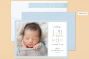 "Type Type Baby" - Birth Announcements in Sky by Kimberly FitzSimons - Assembled