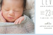 "Type Type Baby" - Birth Announcements in Sky by Kimberly FitzSimons - Close-Up