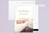 "elegant name" - Birth Announcements in Ebony by Emily Betts - Assembled