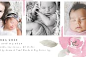 "Sweet As A Rose" - Birth Announcements in Rose Pink by J. Dario Design Co. - Close-Up
