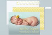 "Hello Baby" - Birth Announcements in Daffodil by Annie Clark - Assembled