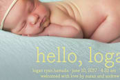 "Hello Baby" - Birth Announcements in Daffodil by Annie Clark - Close-Up