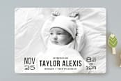 "Bold Beginnings" - Birth Announcements in Pepper by Jennifer Thomke - Front