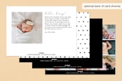 "My Name" - Birth Announcements in Charcoal by fatfatin - Back of Card