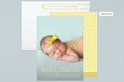 "Hello Baby" - Birth Announcements in Daffodil by Annie Clark - Assembled