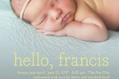 "Hello Baby" - Birth Announcements in Daffodil by Annie Clark - Close-Up