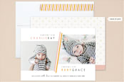 "Two Fold" - Birth Announcements in Blush by Snow and Ivy - Assembled