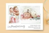 "All The Details" - Birth Announcements in Mint Chocolate Chip by Carolyn MacLaren - Front