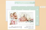 "All The Details" - Birth Announcements in Mint Chocolate Chip by Carolyn MacLaren - Assembled