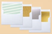 "All The Details" - Birth Announcements in Mint Chocolate Chip by Carolyn MacLaren - Slip-In Envelope Liners