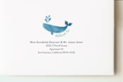 "Whale Hello" - Birth Announcements in Sky by Eric Clegg - FREE Recipient Addressing
