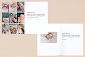 "Love Pair" - Birth Announcements in Mustard by Joanne James - Interior Options