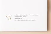 "Love Pair" - Birth Announcements in Mustard by Joanne James - FREE Recipient Addressing