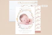 "Woodland Baby" - Birth Announcements in Plum by Ana de Sousa - Assembled