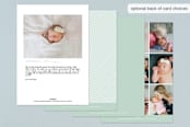 "Twin Joy" - Birth Announcements in Seaglass by Erica Krystek - Back of Card