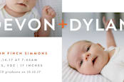 "Plus" - Birth Announcements in Tangerine by Olivia Raufman - Close-Up