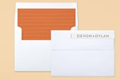 "Plus" - Birth Announcements in Tangerine by Olivia Raufman - Liner and Label