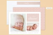 "Second Glance" - Birth Announcements in Peony by Carolyn MacLaren - Assembled