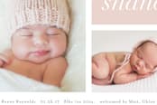 "Second Glance" - Birth Announcements in Peony by Carolyn MacLaren - Close-Up