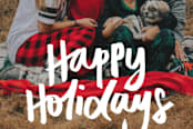 "Happy Holidays" - Retired Holiday Cards in Snow by Phrosné Barwood - Close-Up