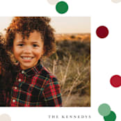 "Christmas Dots" - Retired Holiday Cards in Cardinal by Pixel and Hank - Close-Up