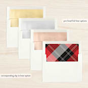 "Avec Joie" - Retired Holiday Cards in Charcoal by That Girl Press - Envelope Liners