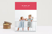 "modern & joy" - Retired Holiday Cards in Berry by Loren Willis - Front
