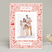 "My Favorite Things" - Retired Holiday Cards in Cherry by Paper Raven Co. - Front