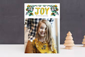 "vintage floral joy" - Retired Holiday Cards in Candied Lemon by Tanya Lee of Frooted Design - Front