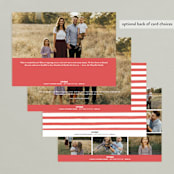 "Editorial Minimal" - Retired Holiday Cards in Cranberry by Julie Murray - Back of Card