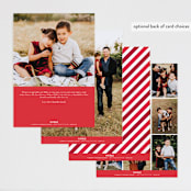 "Joyful Collage" - Retired Holiday Cards in Cranberry by Olivia Raufman - Back of Card