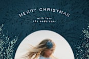 "snowfall filigree" - Retired Holiday Cards in midnight by Phrosné Barwood - Close-Up