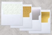 "snowfall filigree" - Retired Holiday Cards in midnight by Phrosné Barwood - Envelope Liners